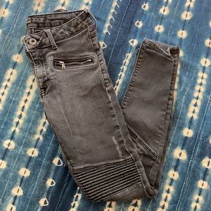 Zara Distressed Moto Skinny Jean